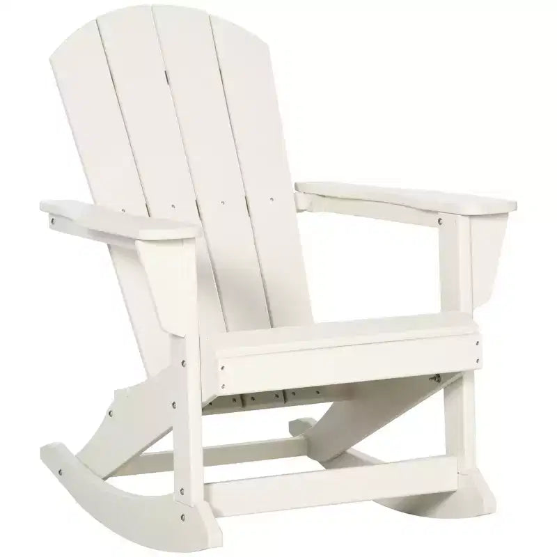 Sedia a dondolo da esterno, sedia a dondolo da portico Adirondack in HDPE per giardino, patio