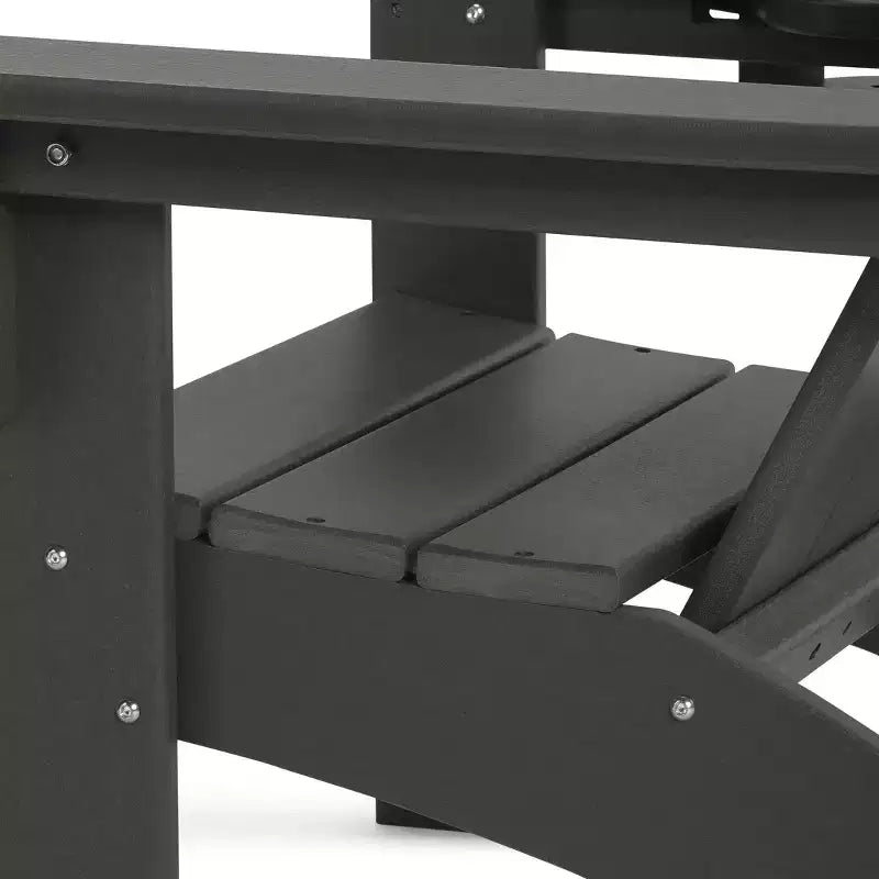 Chaises de patio Adirondack en plastique PEHD pour enfants WestinTrends Malibu avec porte-gobelets (lot de 2)
