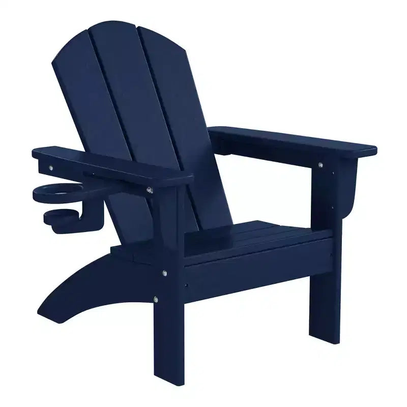Chaises de patio Adirondack en plastique PEHD pour enfants WestinTrends Malibu avec porte-gobelets (lot de 2)