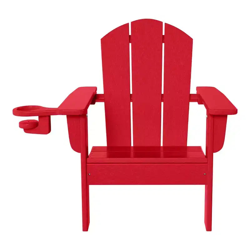 Chaises de patio Adirondack en plastique PEHD pour enfants WestinTrends Malibu avec porte-gobelets (lot de 2)