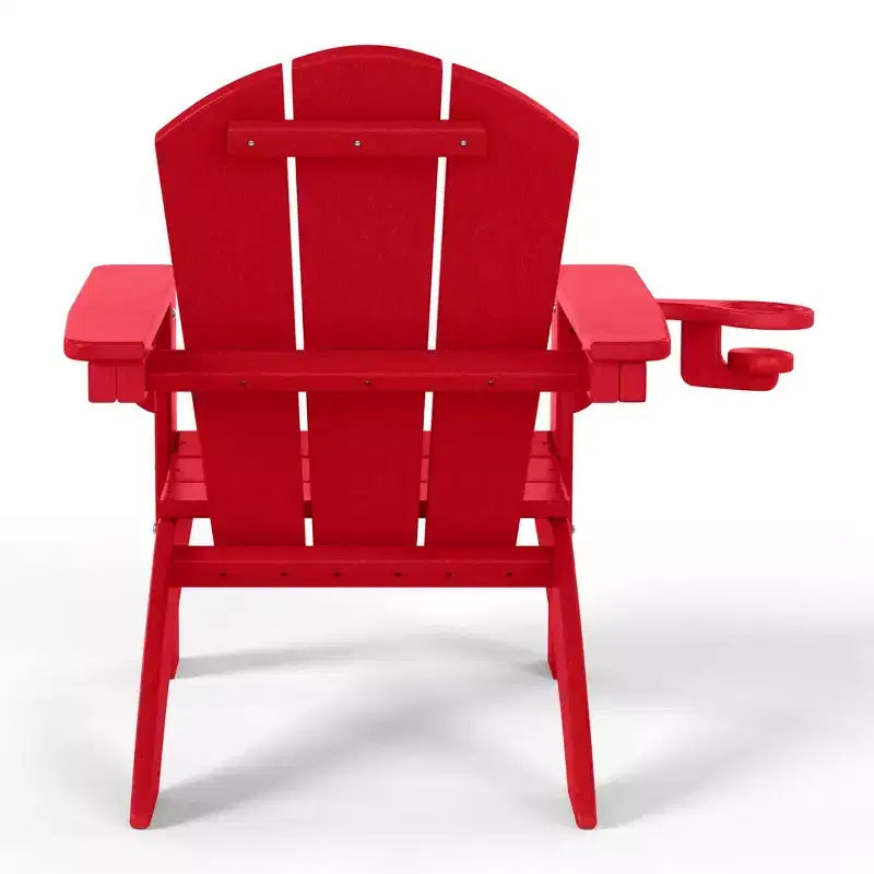 Chaises de patio Adirondack en plastique PEHD pour enfants WestinTrends Malibu avec porte-gobelets (lot de 2)