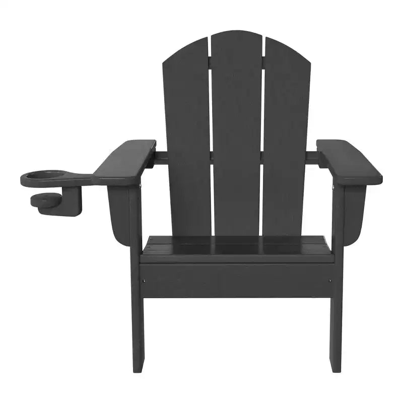 Chaises de patio Adirondack en plastique PEHD pour enfants WestinTrends Malibu avec porte-gobelets (lot de 2)