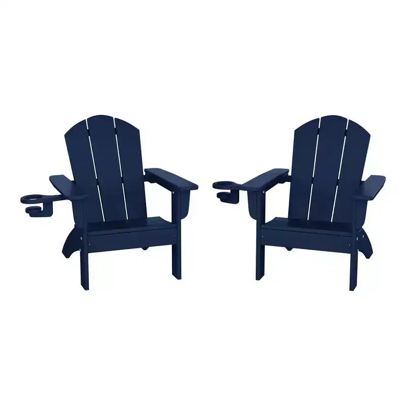WestinTrends Malibu Sedie da Giardino per Bambini in HDPE (plastica riciclata), Stile Adirondack, con Portabicchieri (Set da 2)