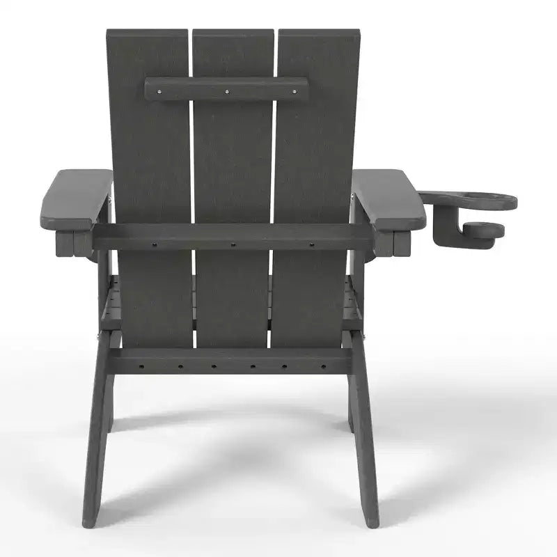 WestinTrends Ashore Sedie da patio moderne Adirondack per bambini in plastica HDPE da esterno con portabicchieri (set da 2)