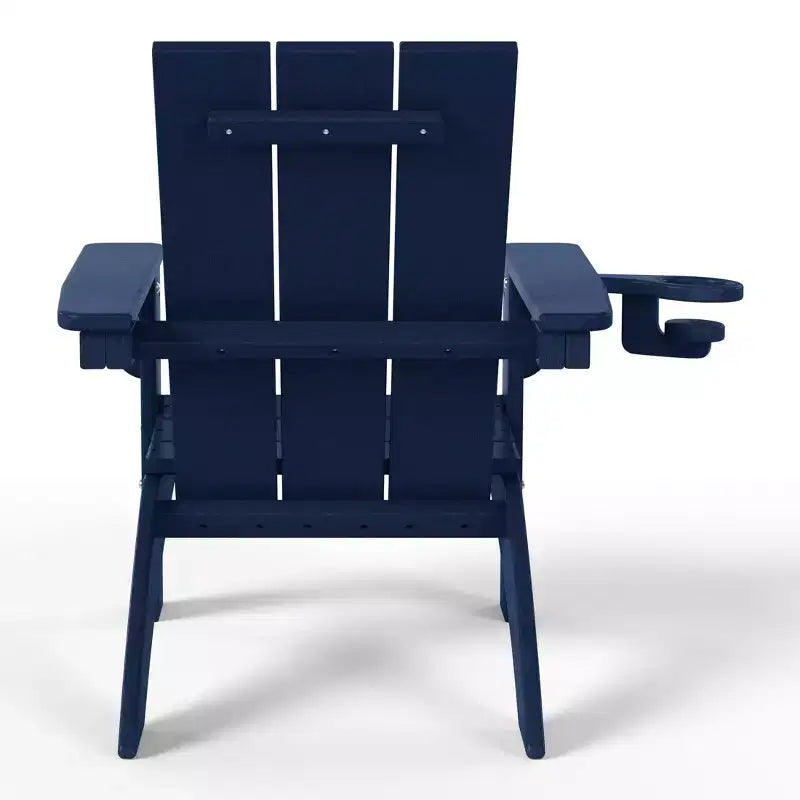 WestinTrends Ashore Sedie da patio moderne Adirondack per bambini in plastica HDPE da esterno con portabicchieri (set da 2)
