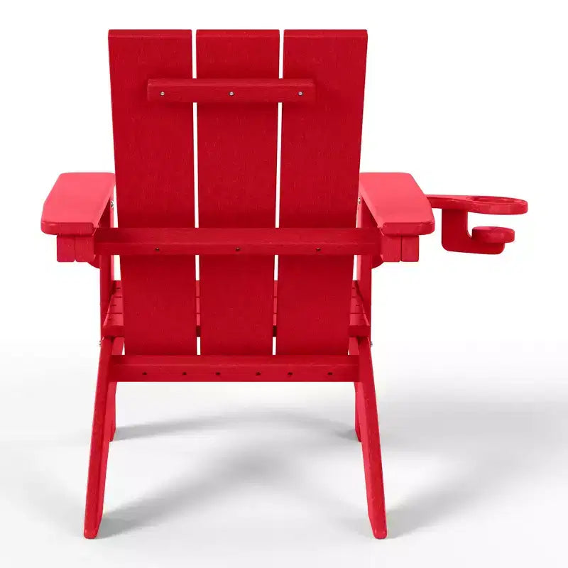 WestinTrends Ashore Sedie da patio moderne Adirondack per bambini in plastica HDPE da esterno con portabicchieri (set da 2)