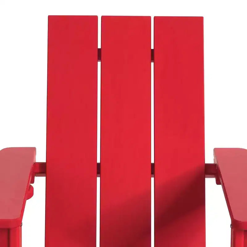 WestinTrends Ashore Sedie da patio moderne Adirondack per bambini in plastica HDPE da esterno con portabicchieri (set da 2)