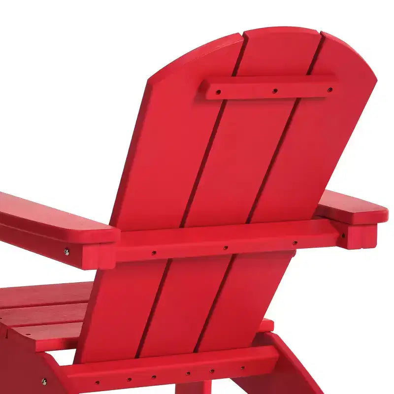 Ensemble de 3 chaises Adirondack WestinTrends Malibu en PEHD pour enfants avec table d'appoint carrée et porte-gobelets