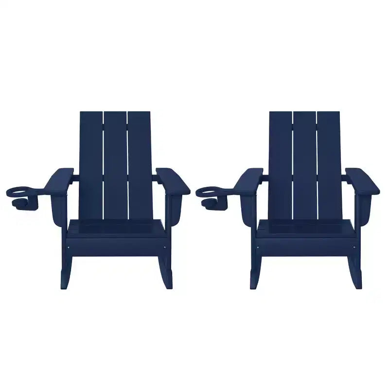 WestinTrends Ashore Sedie a dondolo moderne per bambini in plastica HDPE da esterno (set da 2)