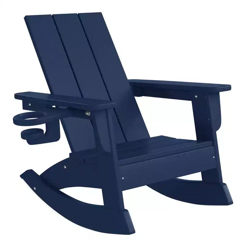 WestinTrends Ashore Sedie a dondolo moderne per bambini in plastica HDPE da esterno (set da 2)