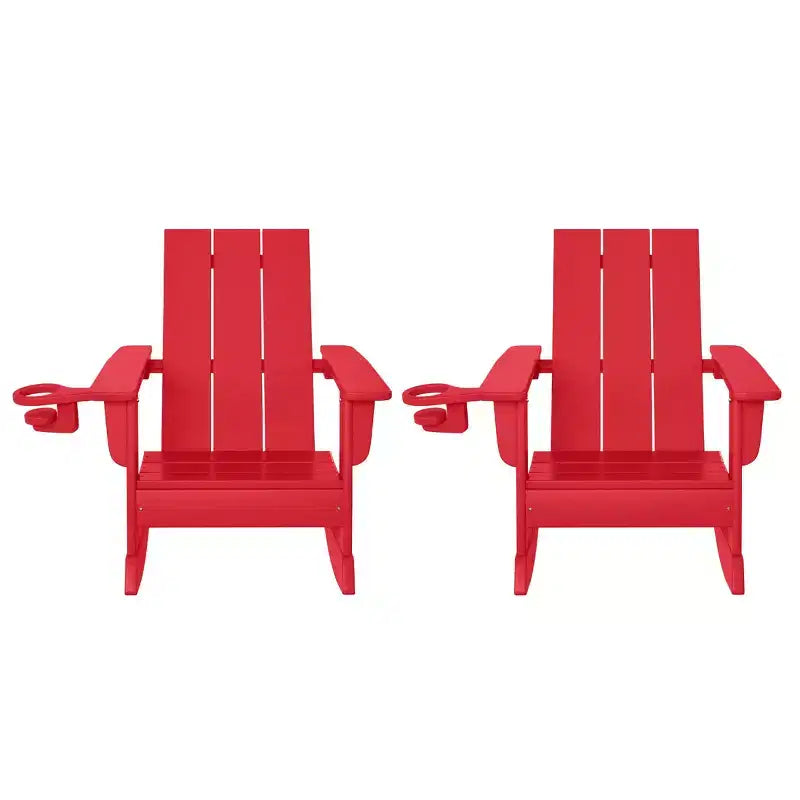 WestinTrends Ashore Sedie a dondolo moderne per bambini in plastica HDPE da esterno (set da 2)