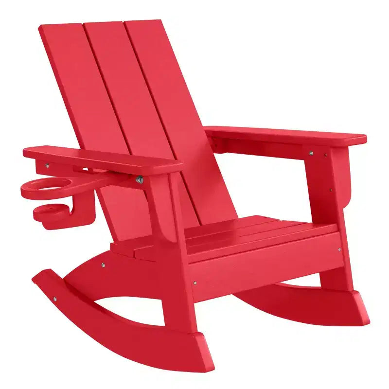 WestinTrends Ashore Sedie a dondolo moderne per bambini in plastica HDPE da esterno (set da 2)