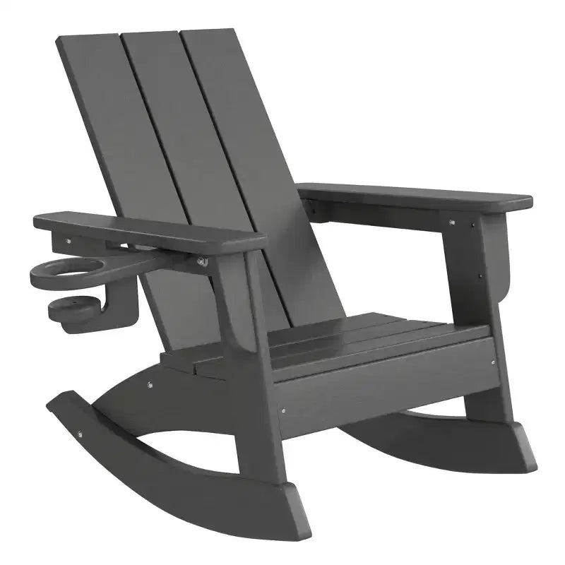 WestinTrends Ashore Sedie a dondolo moderne per bambini in plastica HDPE da esterno (set da 2)