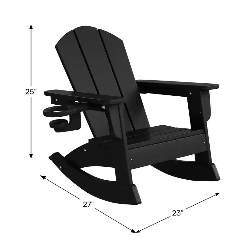 WestinTrends Malibu Sedie a dondolo classiche Adirondack per bambini piccoli in HDPE da esterno (set da 2)
