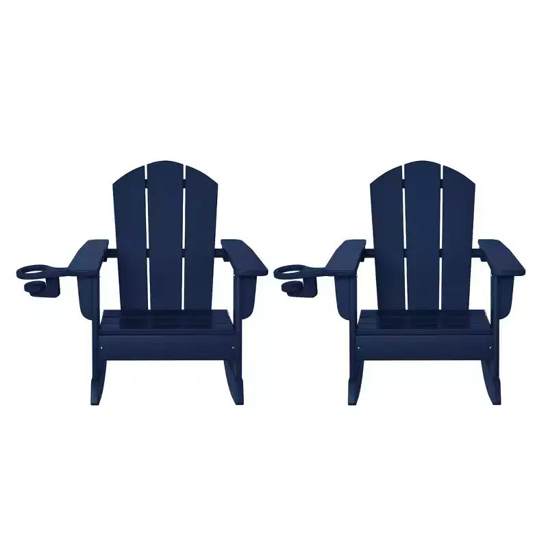 WestinTrends Malibu Sedie a dondolo classiche Adirondack per bambini piccoli in HDPE da esterno (set da 2)
