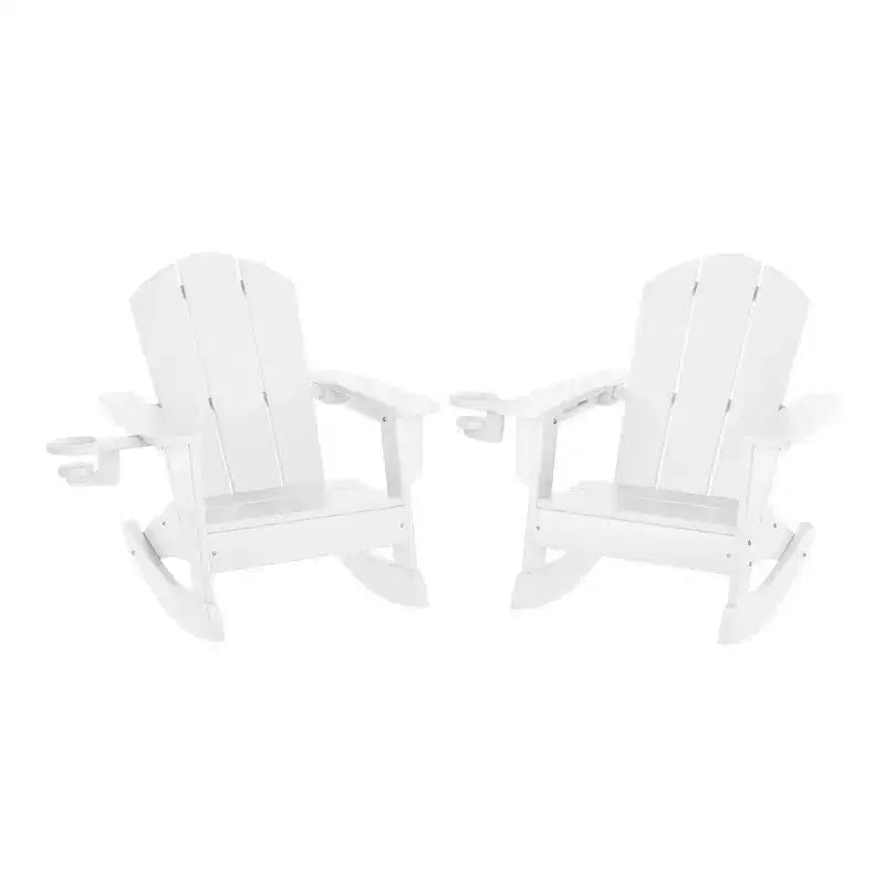 WestinTrends Malibu Sedie a dondolo classiche Adirondack per bambini piccoli in HDPE da esterno (set da 2)