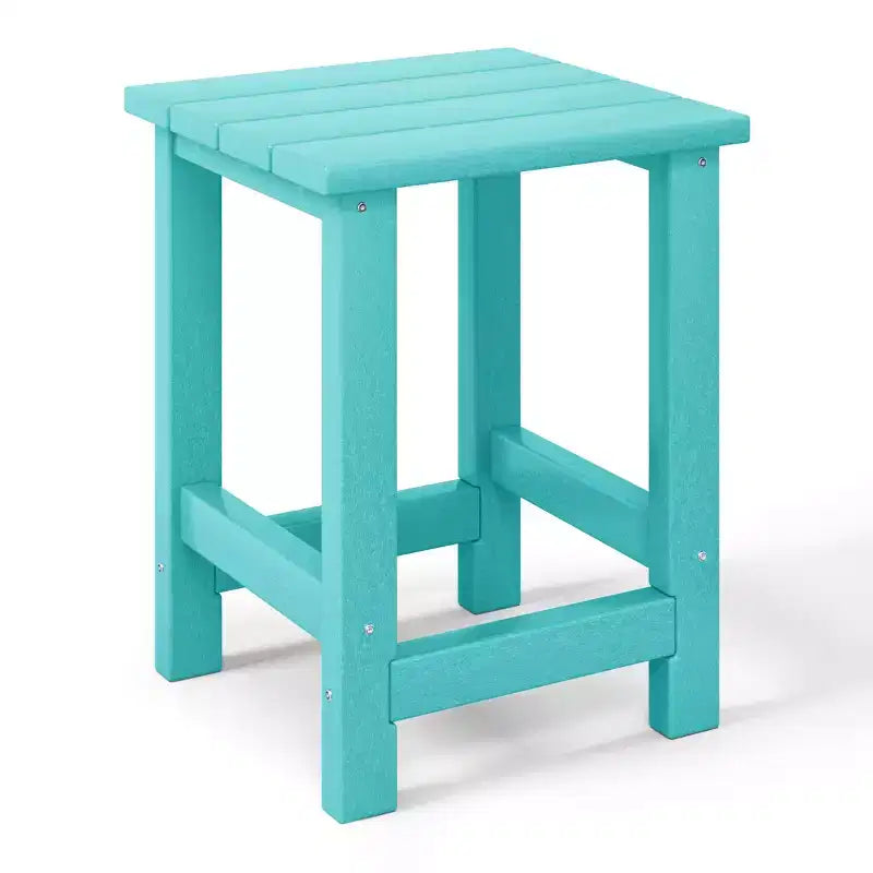 Ensemble de 3 chaises Adirondack modernes WestinTrends Ashore en PEHD pour enfants avec table d'appoint carrée et porte-gobelets