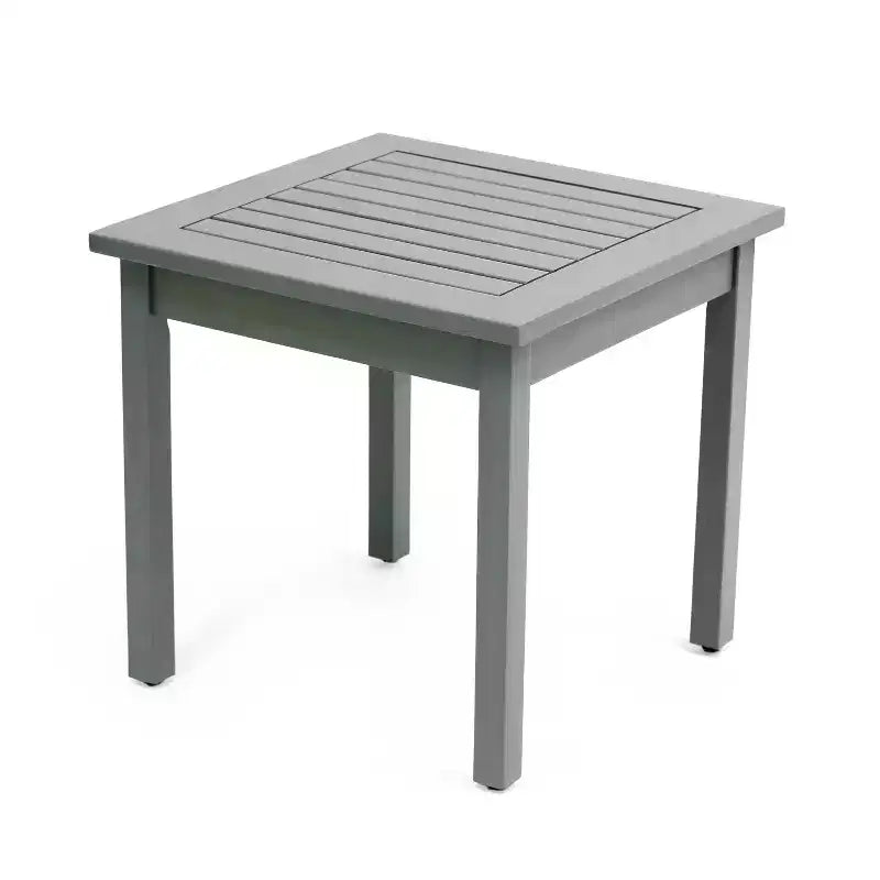 JONATHAN Y Archer 18.9 Table d'appoint Adirondack carrée à lattes en bois d'acacia massif, style classique moderne, pour intérieur/extérieur