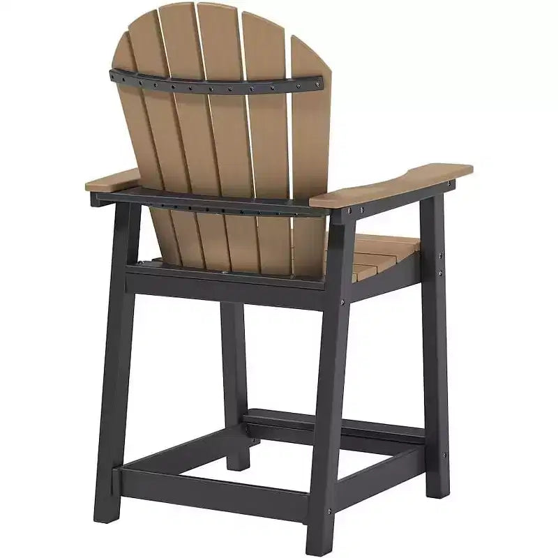 Sedia da bar Tree City Tall Adirondack, sedia da esterno altezza bancone per patio e terrazza, sedia per tutte le stagioni in HDPE resistente