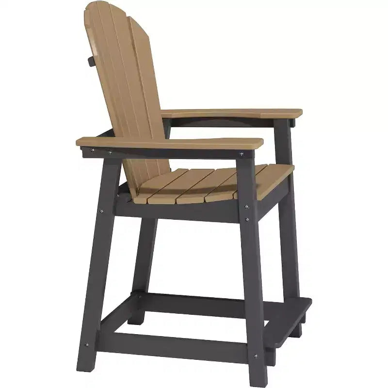 Sedia da bar Tree City Tall Adirondack, sedia da esterno altezza bancone per patio e terrazza, sedia per tutte le stagioni in HDPE resistente