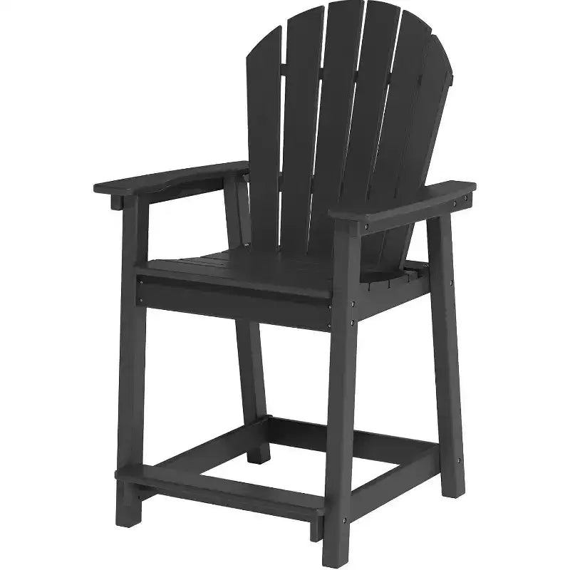 Sedia da bar Tree City Tall Adirondack, sedia da esterno altezza bancone per patio e terrazza, sedia per tutte le stagioni in HDPE resistente
