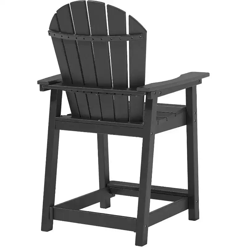 Sedia da bar Tree City Tall Adirondack, sedia da esterno altezza bancone per patio e terrazza, sedia per tutte le stagioni in HDPE resistente