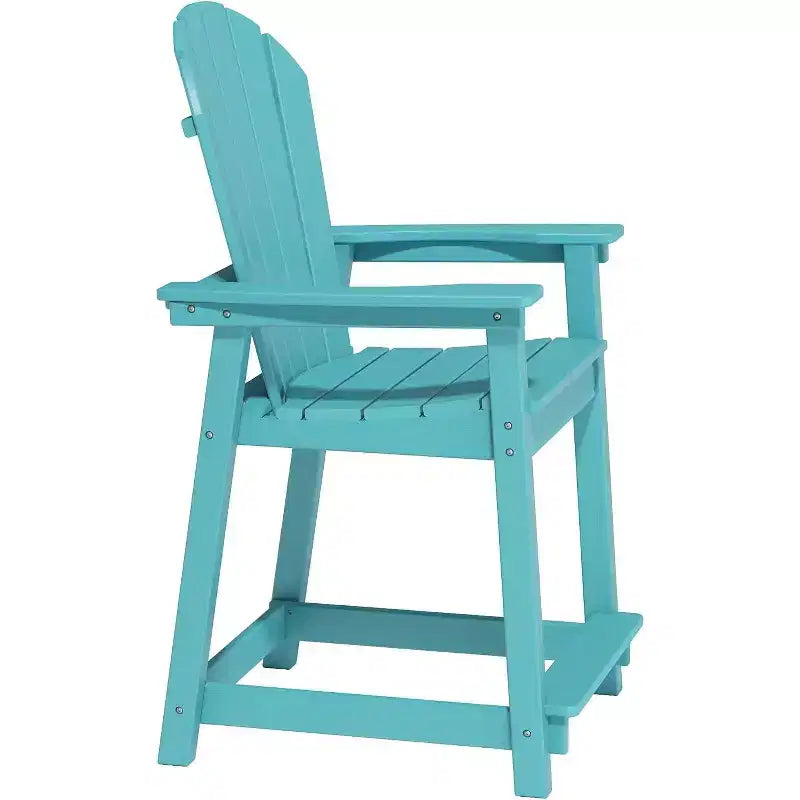 Sedia da bar Tree City Tall Adirondack, sedia da esterno altezza bancone per patio e terrazza, sedia per tutte le stagioni in HDPE resistente