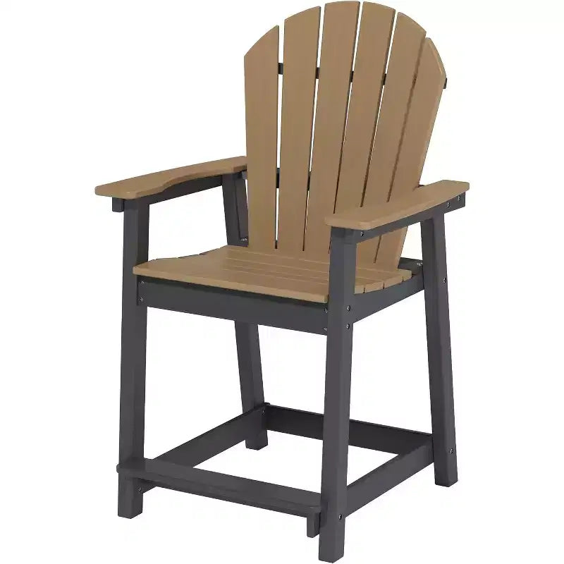 Sedia da bar Tree City Tall Adirondack, sedia da esterno altezza bancone per patio e terrazza, sedia per tutte le stagioni in HDPE resistente