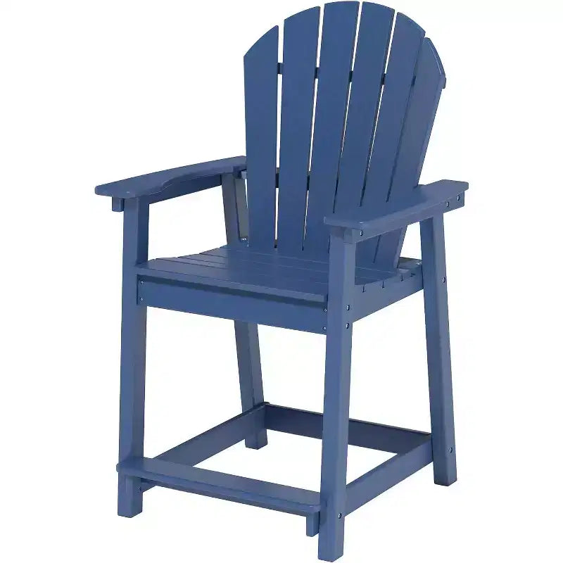 Sedia da bar Tree City Tall Adirondack, sedia da esterno altezza bancone per patio e terrazza, sedia per tutte le stagioni in HDPE resistente