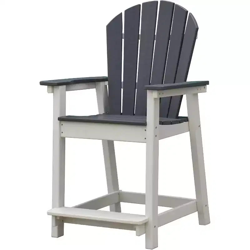 Sedia da bar Tree City Tall Adirondack, sedia da esterno altezza bancone per patio e terrazza, sedia per tutte le stagioni in HDPE resistente
