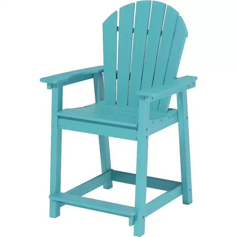 Sedia da bar Tree City Tall Adirondack, sedia da esterno altezza bancone per patio e terrazza, sedia per tutte le stagioni in HDPE resistente