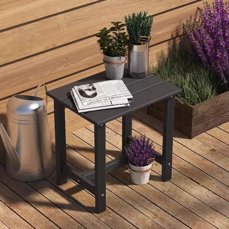 Tavolino da esterno Tree City, tavolino laterale da 18 pollici in HDPE resistente alle intemperie per sedia Adirondack, tavolino resistente per portico, cortile e giardino