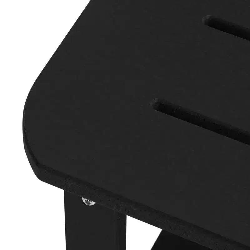 WestinTrends Aruba Tavolino Quadrato da Esterno a 2 Ripiani in HDPE, Stile Moderno Adirondack, Turchese
