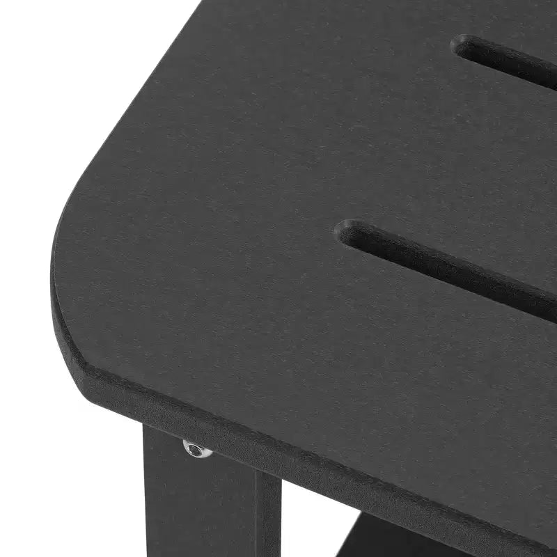 WestinTrends Aruba Tavolino Quadrato da Esterno a 2 Ripiani in HDPE, Stile Moderno Adirondack, Turchese