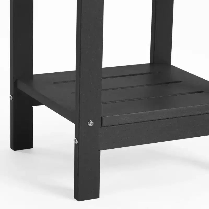 WestinTrends Aruba Tavolino Quadrato da Esterno a 2 Ripiani in HDPE, Stile Moderno Adirondack, Turchese