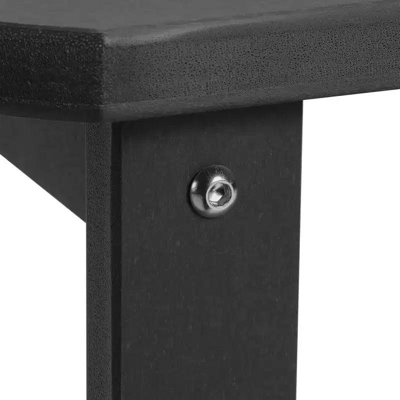 WestinTrends Aruba Tavolino Quadrato da Esterno a 2 Ripiani in HDPE, Stile Moderno Adirondack, Turchese