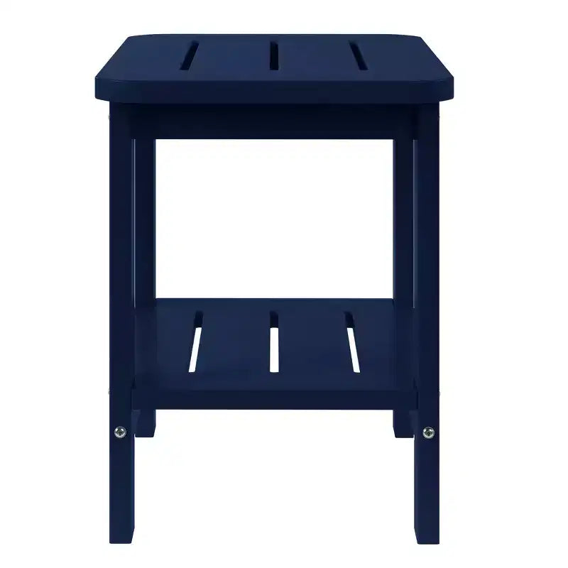 WestinTrends Aruba Tavolino Quadrato da Esterno a 2 Ripiani in HDPE, Stile Moderno Adirondack, Turchese