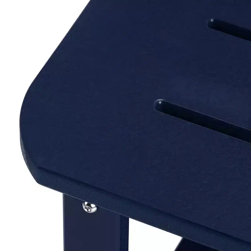 WestinTrends Aruba Tavolino Quadrato da Esterno a 2 Ripiani in HDPE, Stile Moderno Adirondack, Turchese
