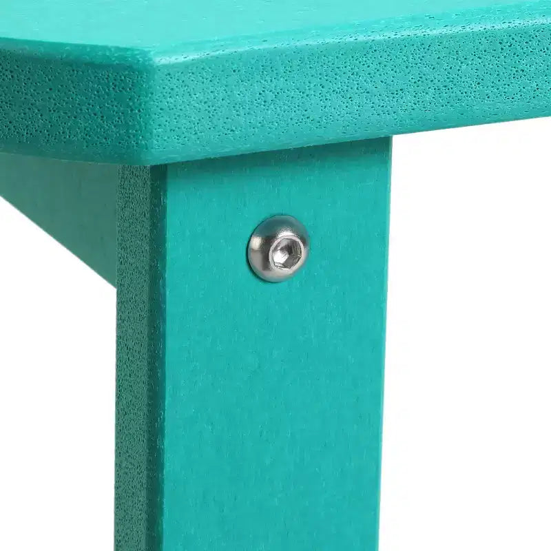 WestinTrends Aruba Tavolino Quadrato da Esterno a 2 Ripiani in HDPE, Stile Moderno Adirondack, Turchese
