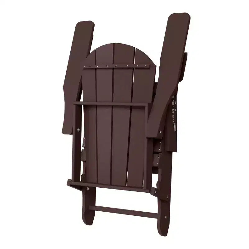 WestinTrends Malibu Set da 2 Pezzi Pieghevole da Esterno Regolabile Sedia Adirondack con Portabicchieri e Poggiapiedi a Scomparsa e Tavolino Laterale da 18