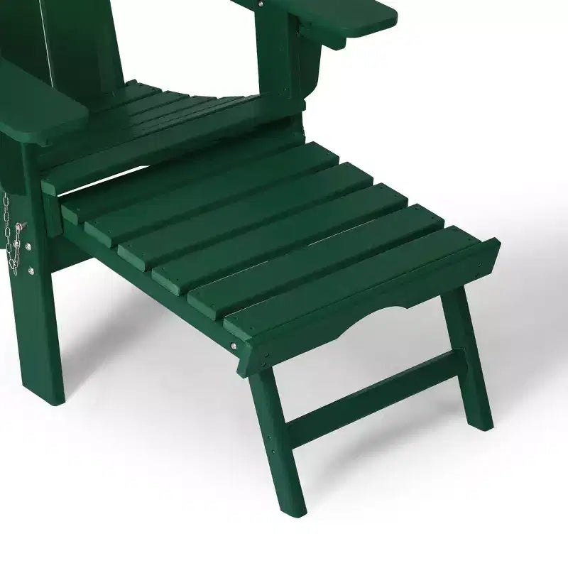 WestinTrends Malibu Set da 2 Pezzi Pieghevole da Esterno Regolabile Sedia Adirondack con Portabicchieri e Poggiapiedi a Scomparsa e Tavolino Laterale da 18