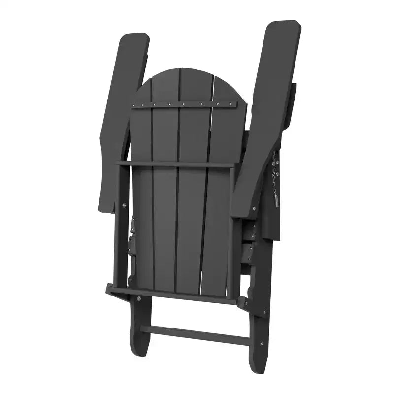 WestinTrends Malibu Set da 2 Pezzi Pieghevole da Esterno Regolabile Sedia Adirondack con Portabicchieri e Poggiapiedi a Scomparsa e Tavolino Laterale da 18