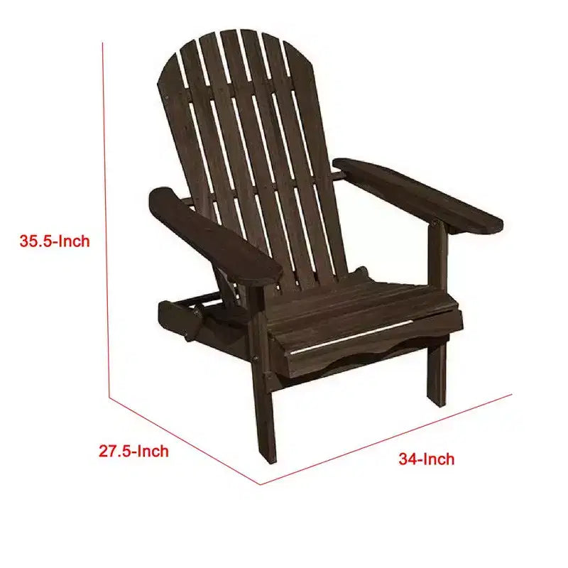 Sedia Adirondack da Esterni Royal Hampton, Schienale a Doghe, Legno Grigio Invecchiato