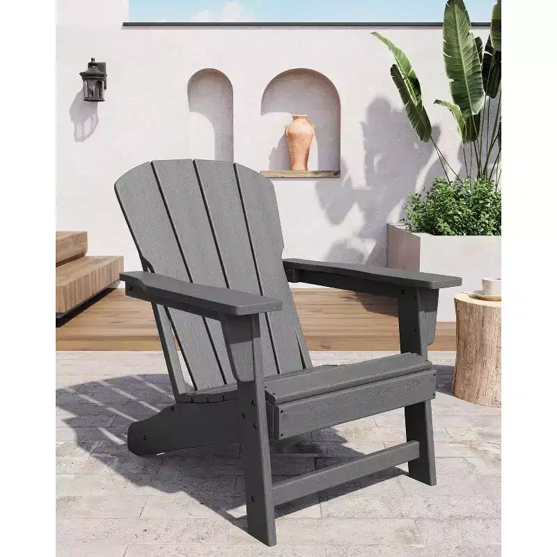 Set di 2 sedie Adirondack in HDPE - Sedie da esterno resistenti alle intemperie per patio/prato (capacità 170 kg, nessun montaggio richiesto)