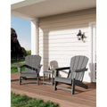 2-Pack HDPE Adirondack Chairs - Weather Resistant Outdoor Chairs for Patio/Lawn (380lbs Capacity, No Assembly Required)