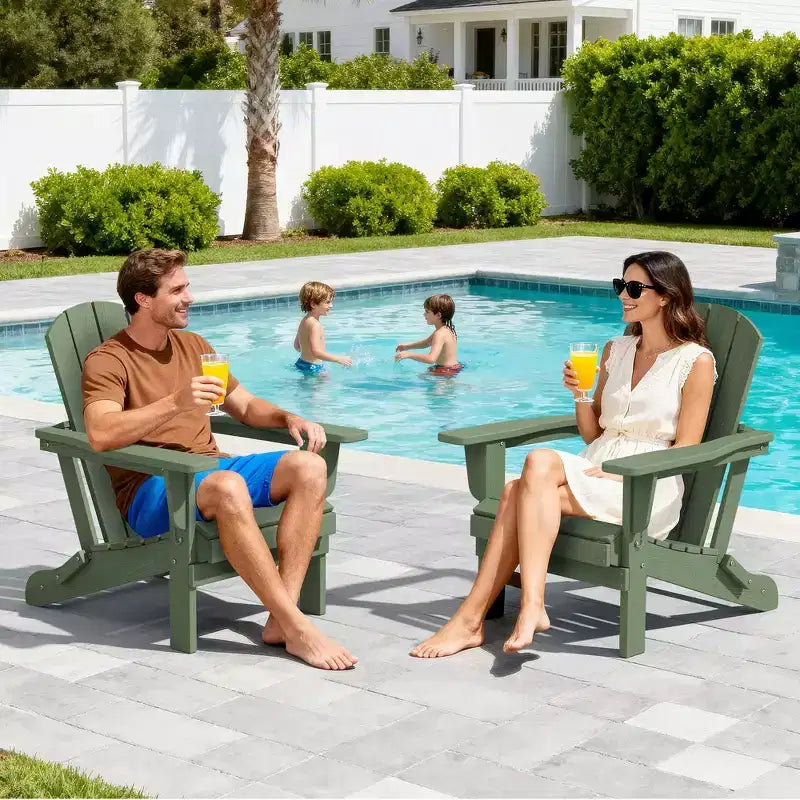 Hyleory Sedia Adirondack Pieghevole in HDPE Sedia a Sdraio da Esterno Resistente alle Intemperie
