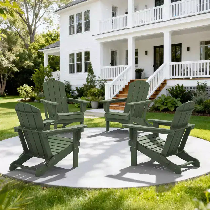 Hyleory Sedia Adirondack Pieghevole in HDPE Sedia a Sdraio da Esterno Resistente alle Intemperie