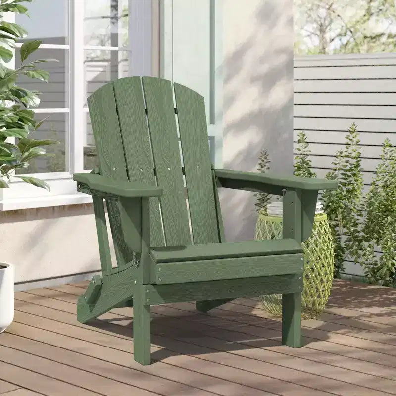 Hyleory Sedia Adirondack Pieghevole in HDPE Sedia a Sdraio da Esterno Resistente alle Intemperie