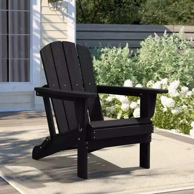 Hyleory Sedia Adirondack Pieghevole in HDPE Sedia a Sdraio da Esterno Resistente alle Intemperie