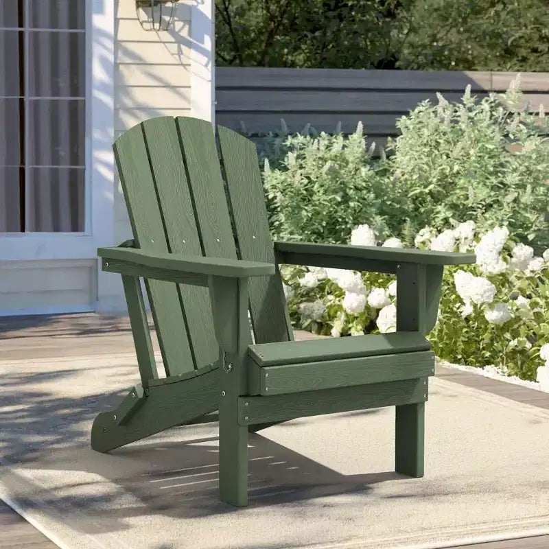Hyleory Sedia Adirondack Pieghevole in HDPE Sedia a Sdraio da Esterno Resistente alle Intemperie